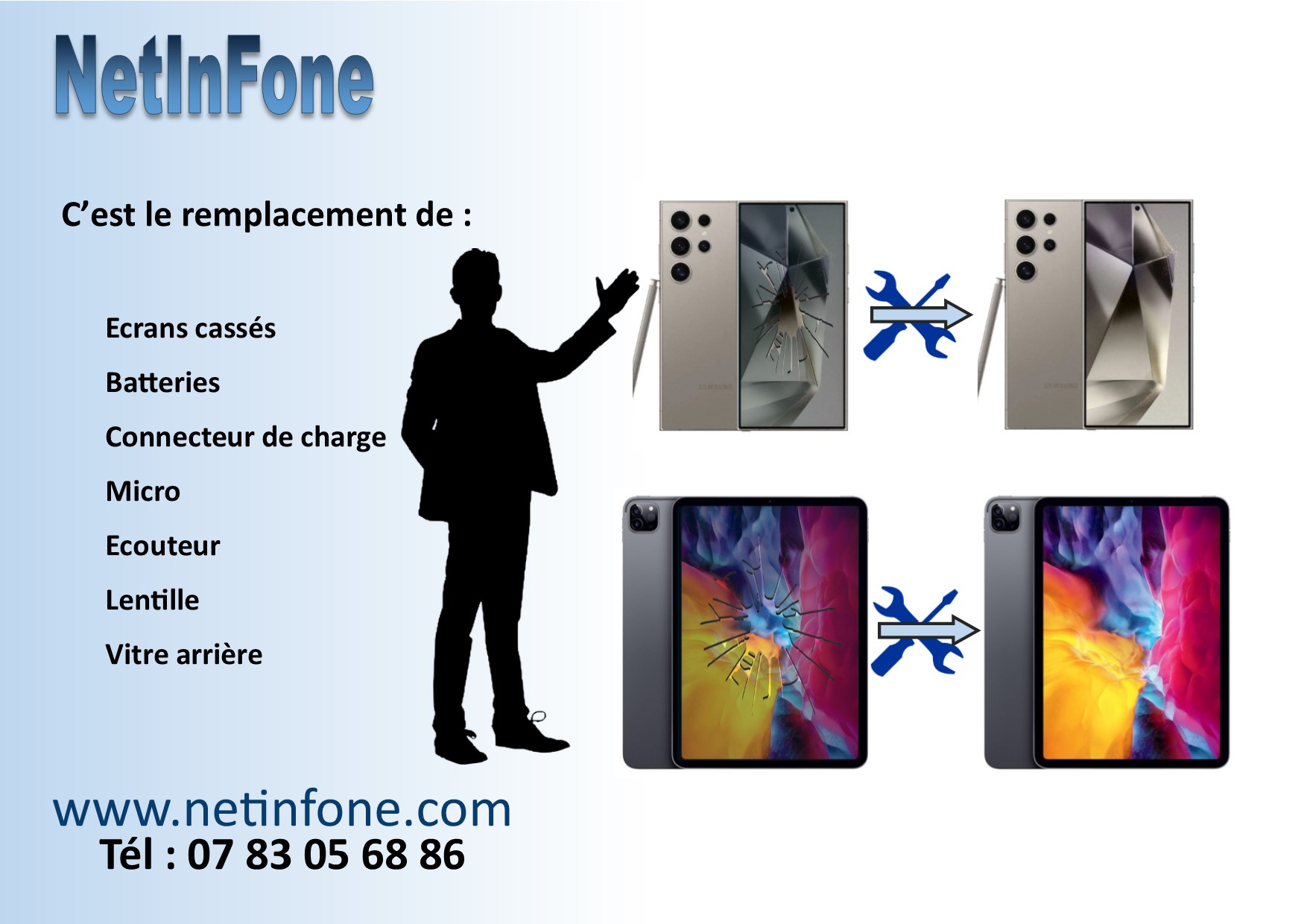NETINFONE REMPLACEMENT REPARATION